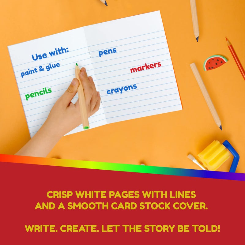 Hygloss Lined Books 5.5" x 8.5" A5 â€“ Bulk 6 Pack â€“ 6 Assorted Colors Small Journals for Kids, Mini Notebooks, Kids Notepad, Student Writing Journals â€“ Empty Small Notebooks with Blank Covers - Image 3